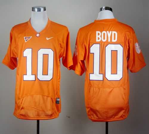 Clemson Tigers #10 Tajh Boyd Orange Pro Combat Stitched NCAA Jersey